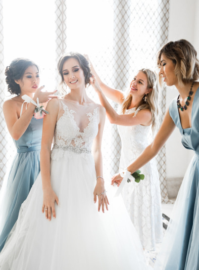 Bride and Bridesmaids